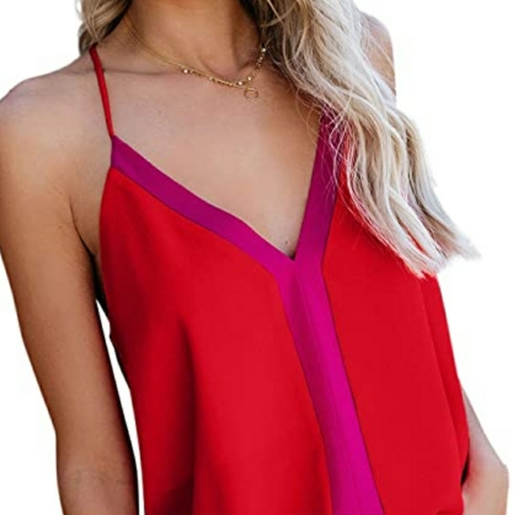 Sleeveless V Neck Boho Floral Printed Tank Top - Picture 1 of 5